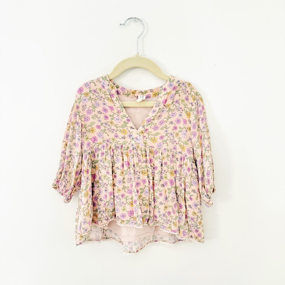 SPELL & The Little Gypsies Folk Town blouse in Springtime size 3-4 years